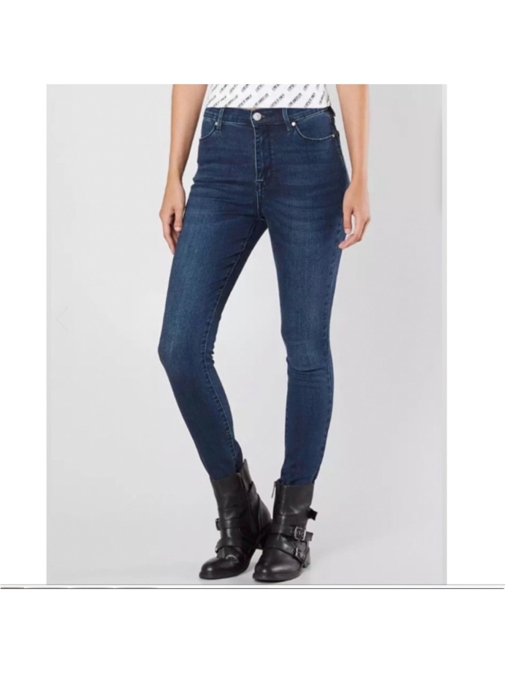 Kendall & Kylie Dark Blue High-Rise Skinny Jeans